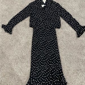 Talbots silk two-piece dress and jacket size 6